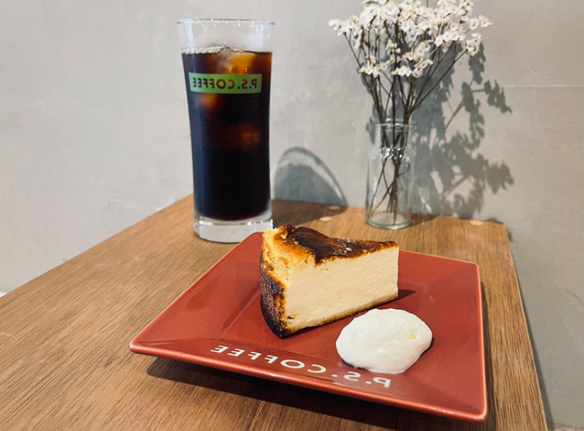 ピーエスコーヒーのチーズケーキ