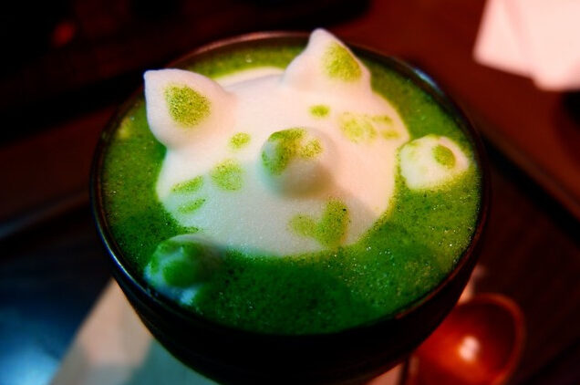茶寮翠泉 高辻本店のラテアート