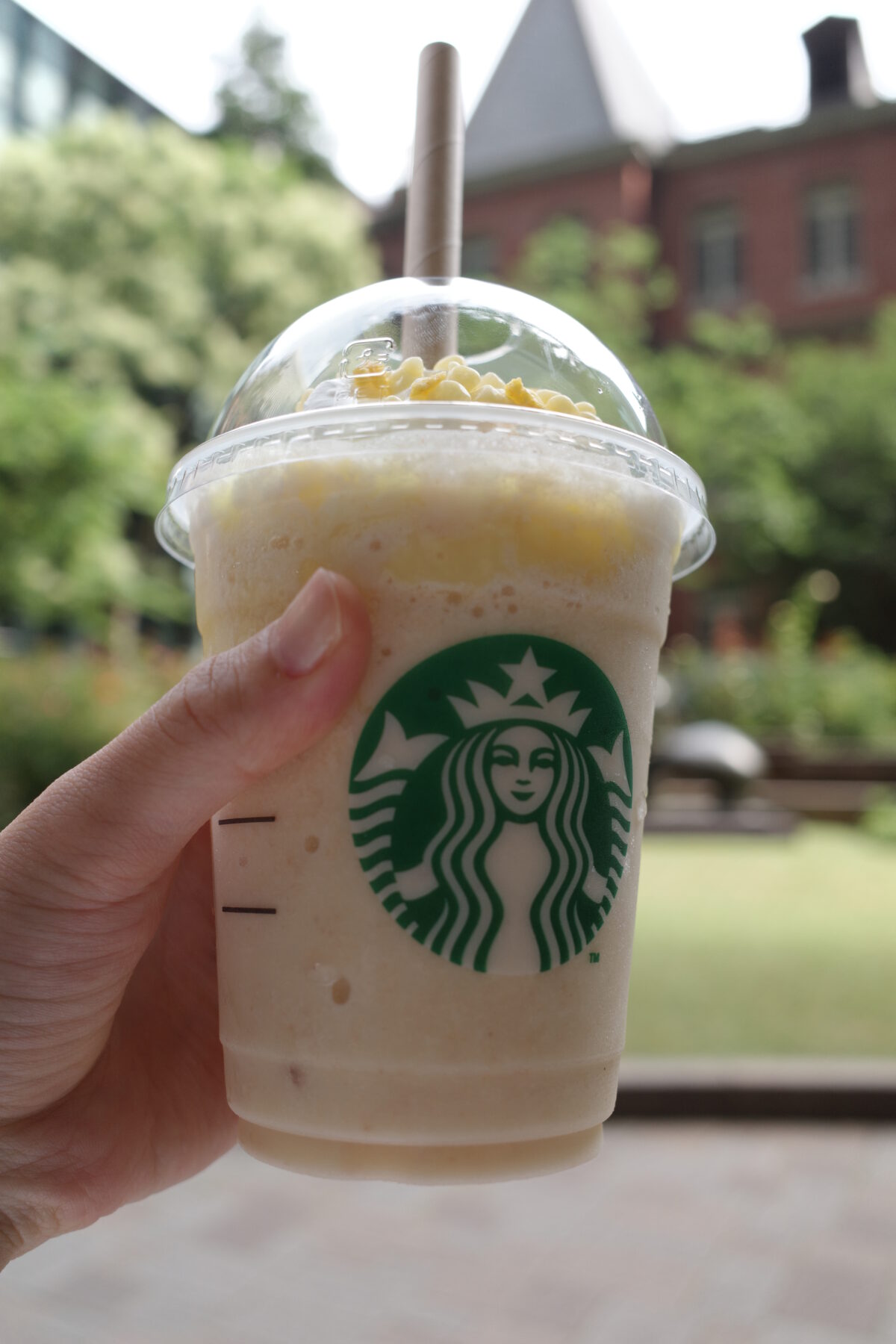 スターバックスコーヒーのレモンケーキフラペチーノの写真