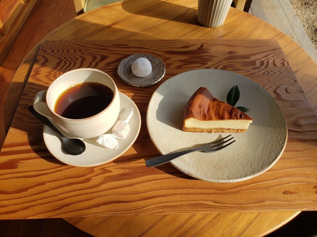 cafe堂脇のケーキセットの写真