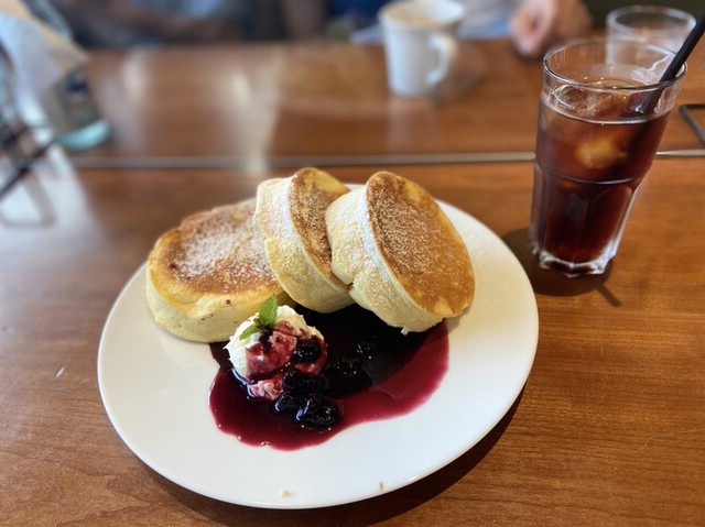 富士山パンケーキブルーベリー