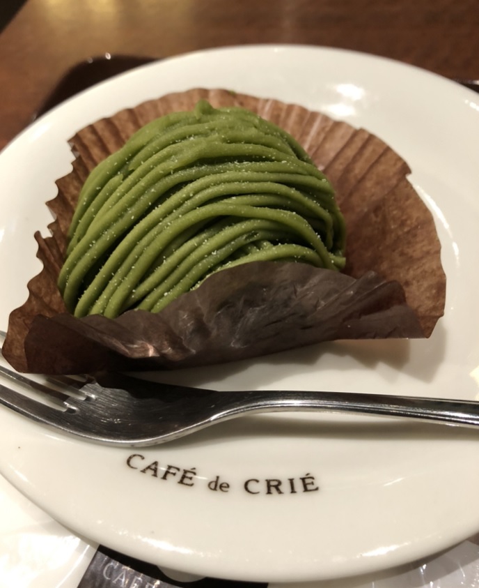 カフェ・ド・クリエ 　JR高槻駅前店の「抹茶のモンブラン」