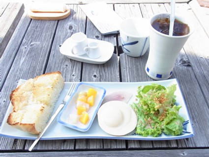 uminomierucafeのモーニングセット