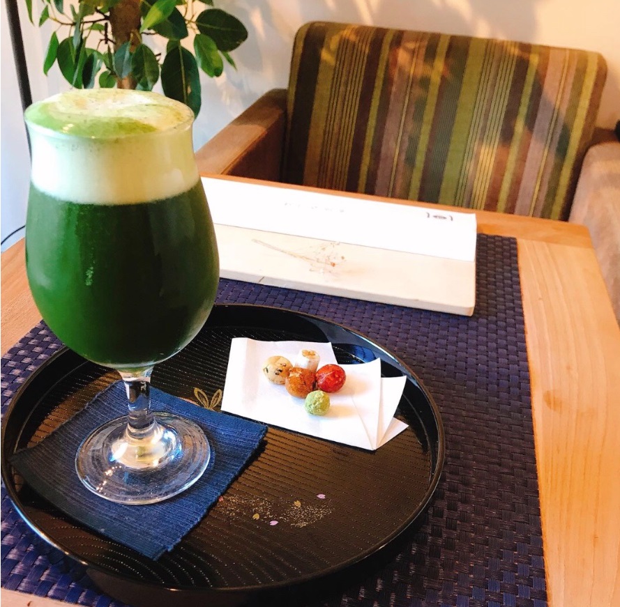 「Shaka 和 cafe」の「抹茶ビール（宇治）」