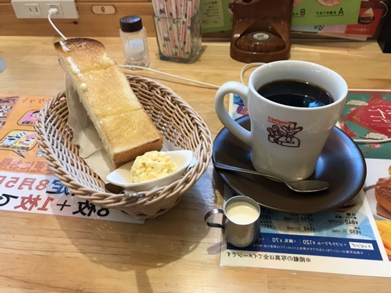 コメダ珈琲店のモーニング